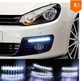 2PCS Car Luz Universal Super Branco 8 LED